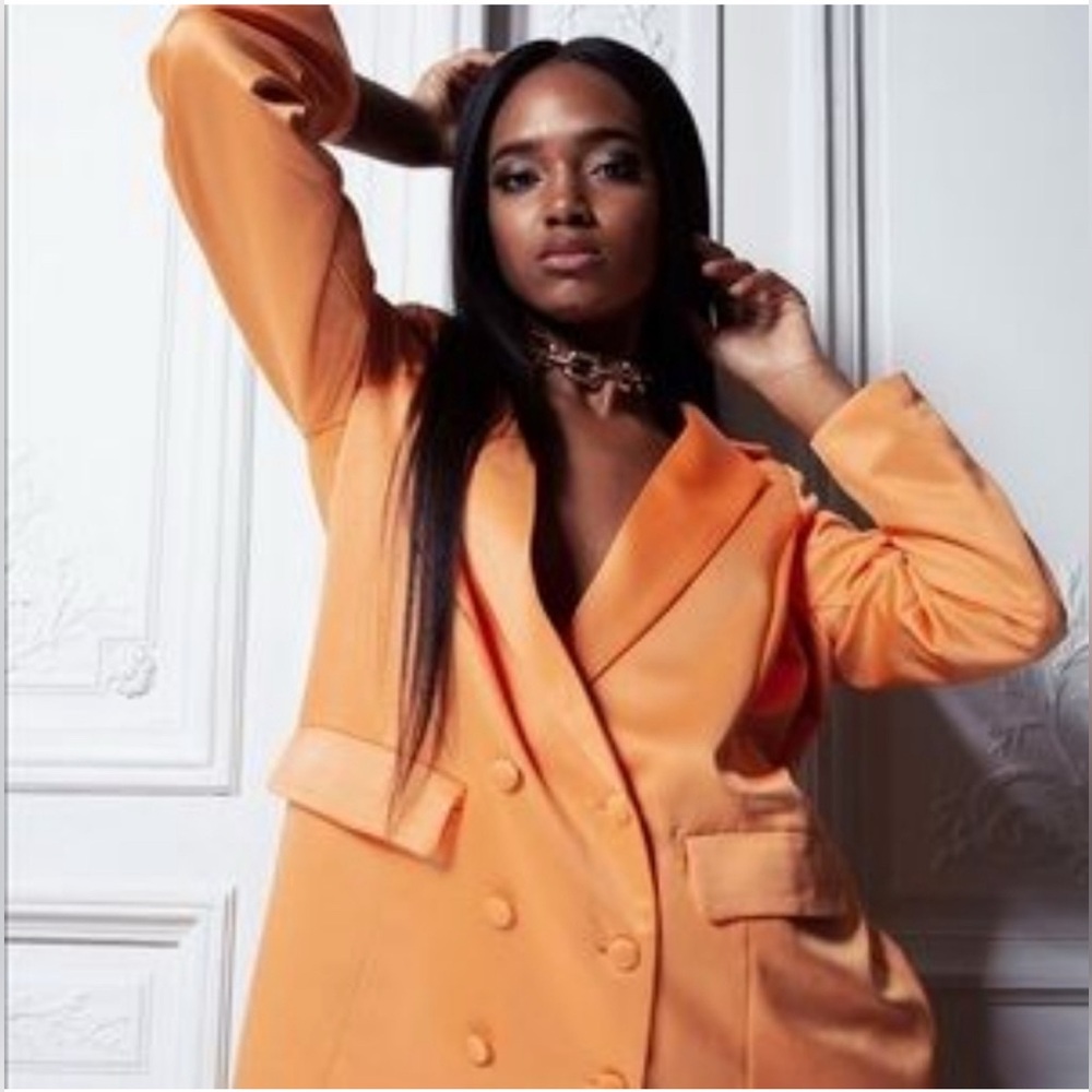 MISSGUIDED- Tangerine oversized blazer
